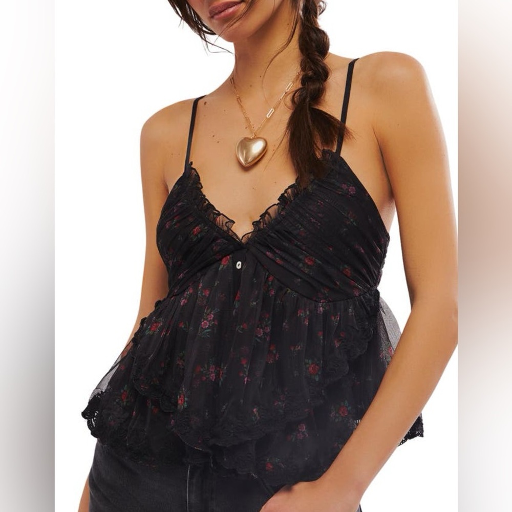 FREE PEOPLE Femme Fatale Floral Camisole
